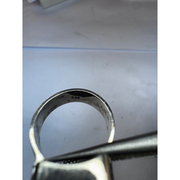 Vintage Sterling Silver 925 Ring w/ Large Pink Emerald-Cut Stone Size 6.5 - Picture 11 of 11